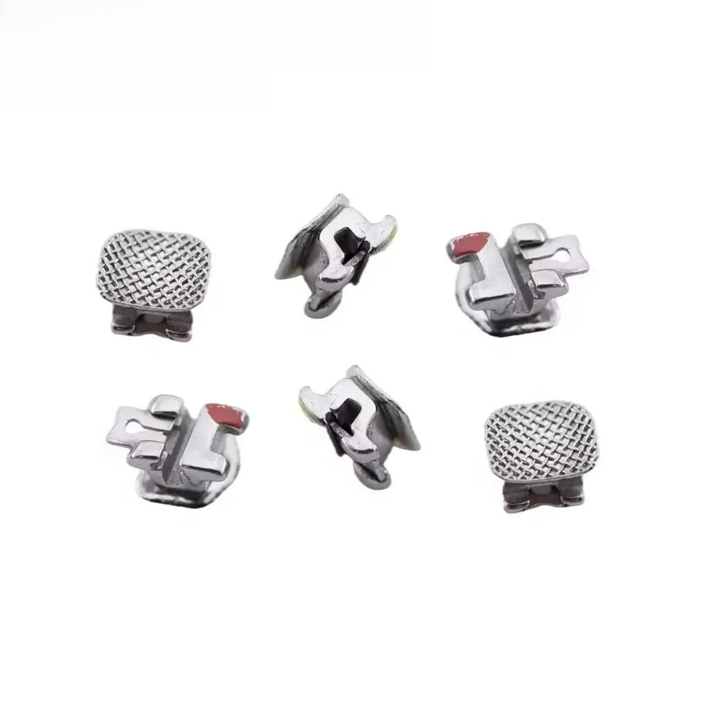 20Pcs/Box Dental Orthodontic Bracket Braces Passive Self-Ligating Metal Roth MBT 0.022" 3 /3 4 5Hooks with Tool Dentist Material