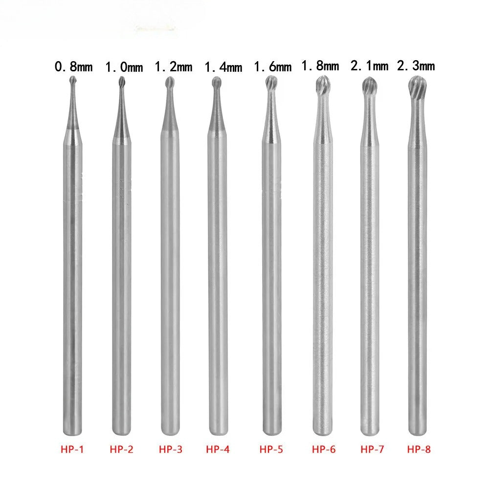 1Box Dental Tungsten Carbide Burs Low Speed Drill Round RA HP Latch Type For Dentistry Contra Angle/Straight Handpiece Cutter