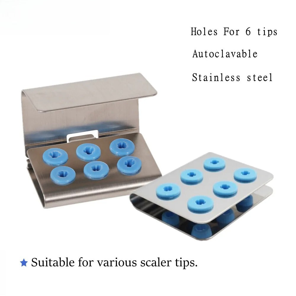 6/8/12/30 Holes Dental Scaler Tips Holder Implant Drills Organizer Bone Bur Block Box Disinfection Storage Case Stand Autoclave