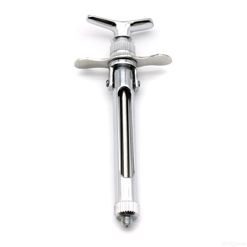 1Pc Dental Gun Syringe Stainless steel Quantitative Press Type Syringe Dental Surgical Instrument 1.8ml Dental Surgery Tool