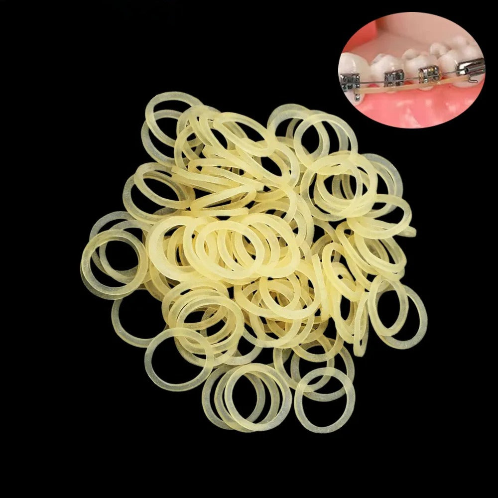 5000PCS Dental Orthodontic Elastic Rubber Bands Latex Teeth Braces Ortho Tool Dentist Ligature Ring 2.5 3.5 4.5 5 6.5OZ Force