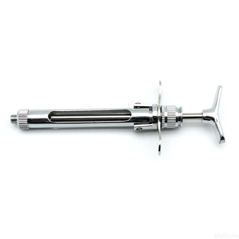 1Pc Dental Gun Syringe Stainless steel Quantitative Press Type Syringe Dental Surgical Instrument 1.8ml Dental Surgery Tool
