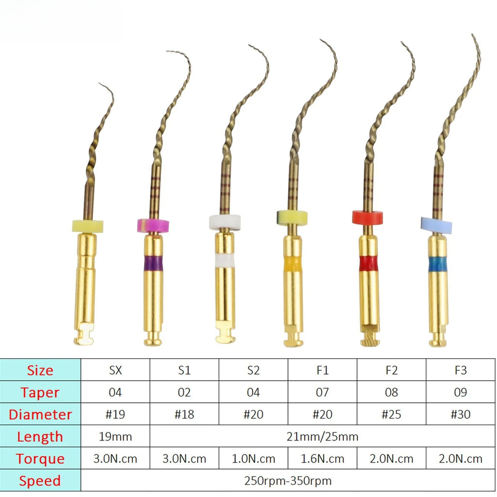 Dental SX-F3 Blue Files Nitinol Rotary Universal Engine Endodontic Anti-Fatigue Constant Needle Dentistry Root Canal Material