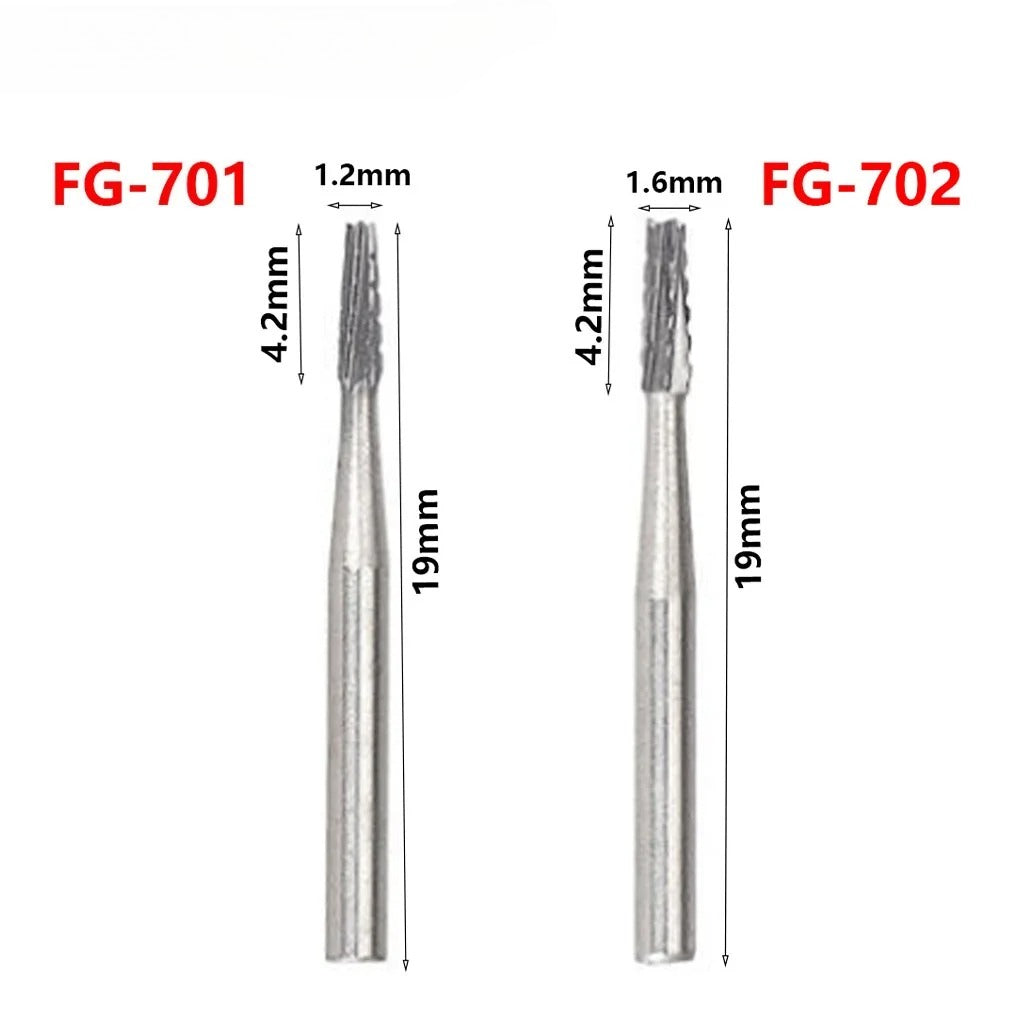 10Pcs/Box Dental Tungsten Carbide Burs Ball Round Head FG Series for High Speed Handpiece Dia.1.6mm Length 19mm FG330 FG169L FG1