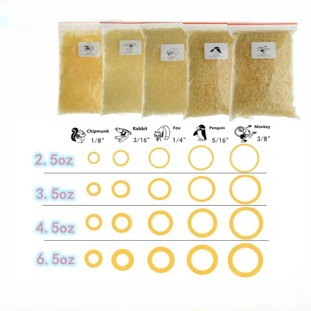 5000PCS Dental Orthodontic Elastic Rubber Bands Latex Teeth Braces Ortho Tool Dentist Ligature Ring 2.5 3.5 4.5 5 6.5OZ Force