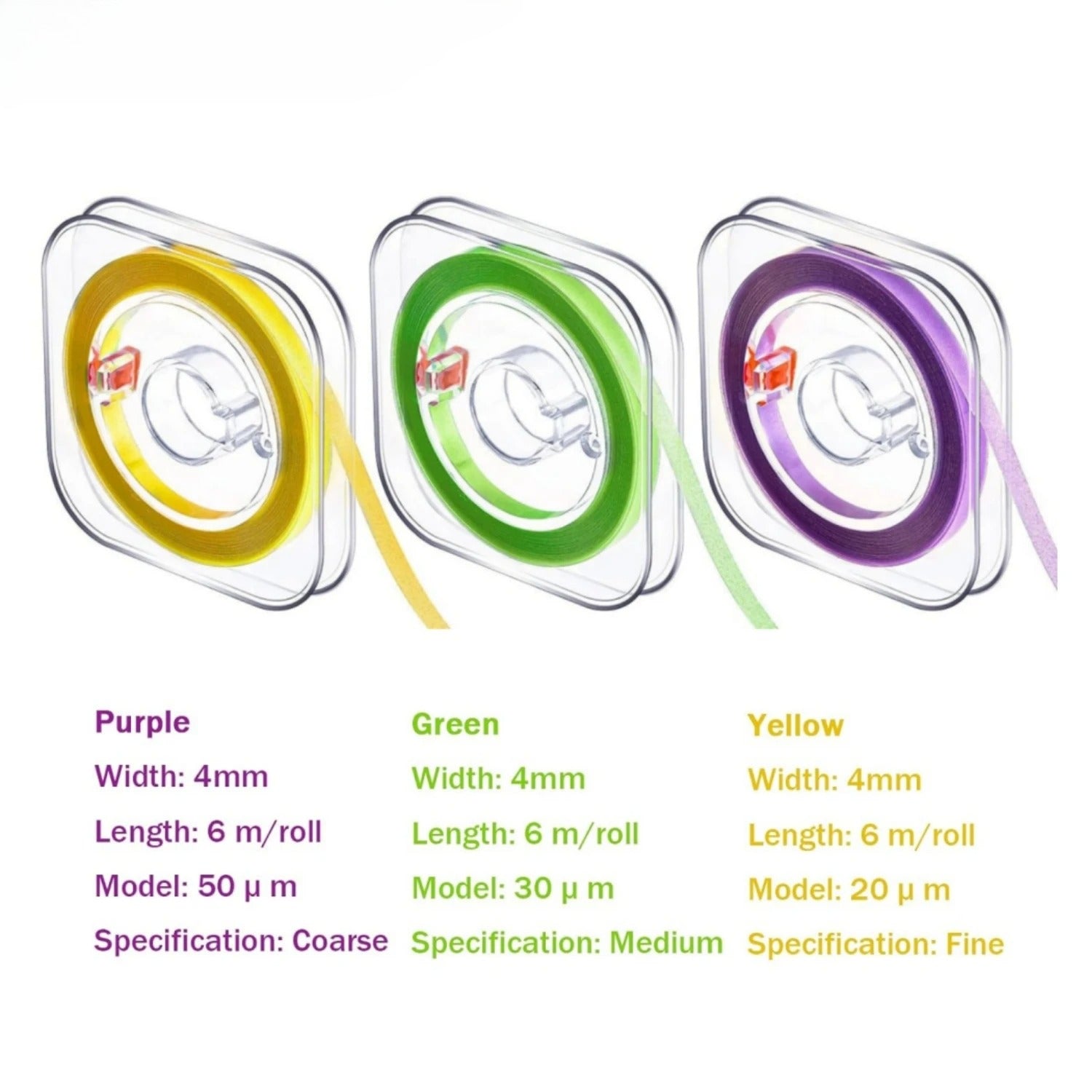 Dental Polishing Strips Tooth File 4mm x 6m Dental Polisher for Teeth Sanding Grinding (Coarse, Fine, Medium,Multi Color