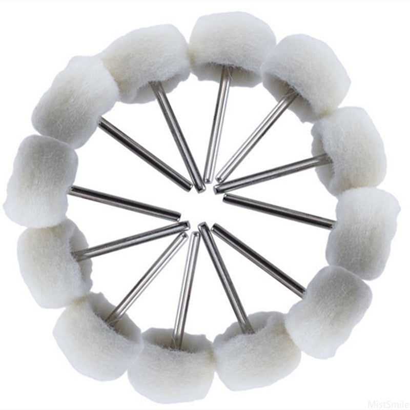 10Pcs Mini grinding sanding head abrasive disc felt 3mm/2.35mm Shank buffing wheels metal Polish Brush Drill Rotary Tool Accessories