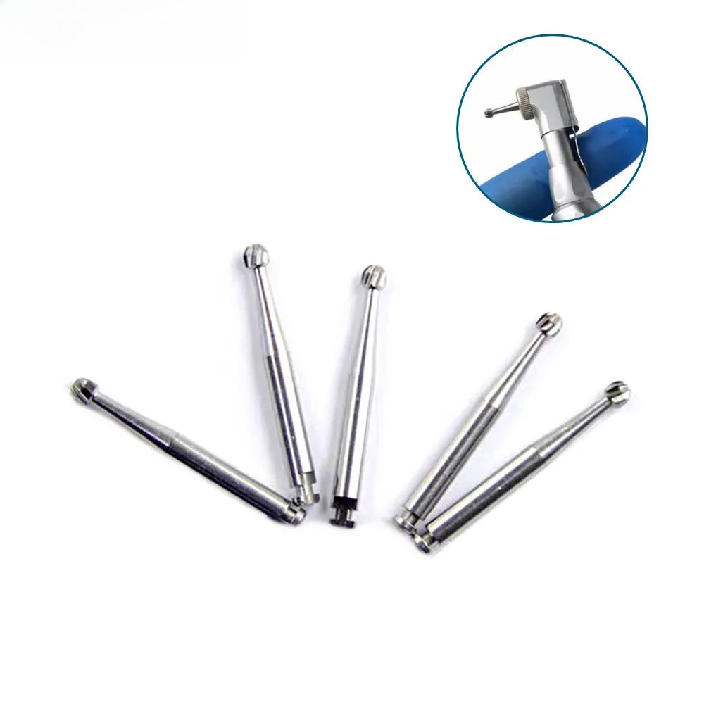 5PCS Dental Tungsten Carbide Burs RA For Slow Low Speed Contra Angle Handpiece Round Drill Bits Dentist Lab Polishing Cutter Bur