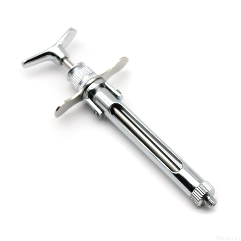 1Pc Dental Gun Syringe Stainless steel Quantitative Press Type Syringe Dental Surgical Instrument 1.8ml Dental Surgery Tool