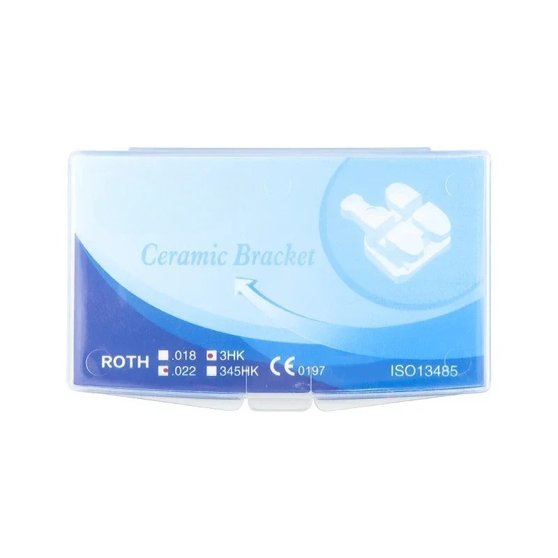 VVDental Dental Orthodontic Ceramic Brackets Roth MBT 345 Hooks Monoblock for Braces Teeth Alignment Material for Dentistry