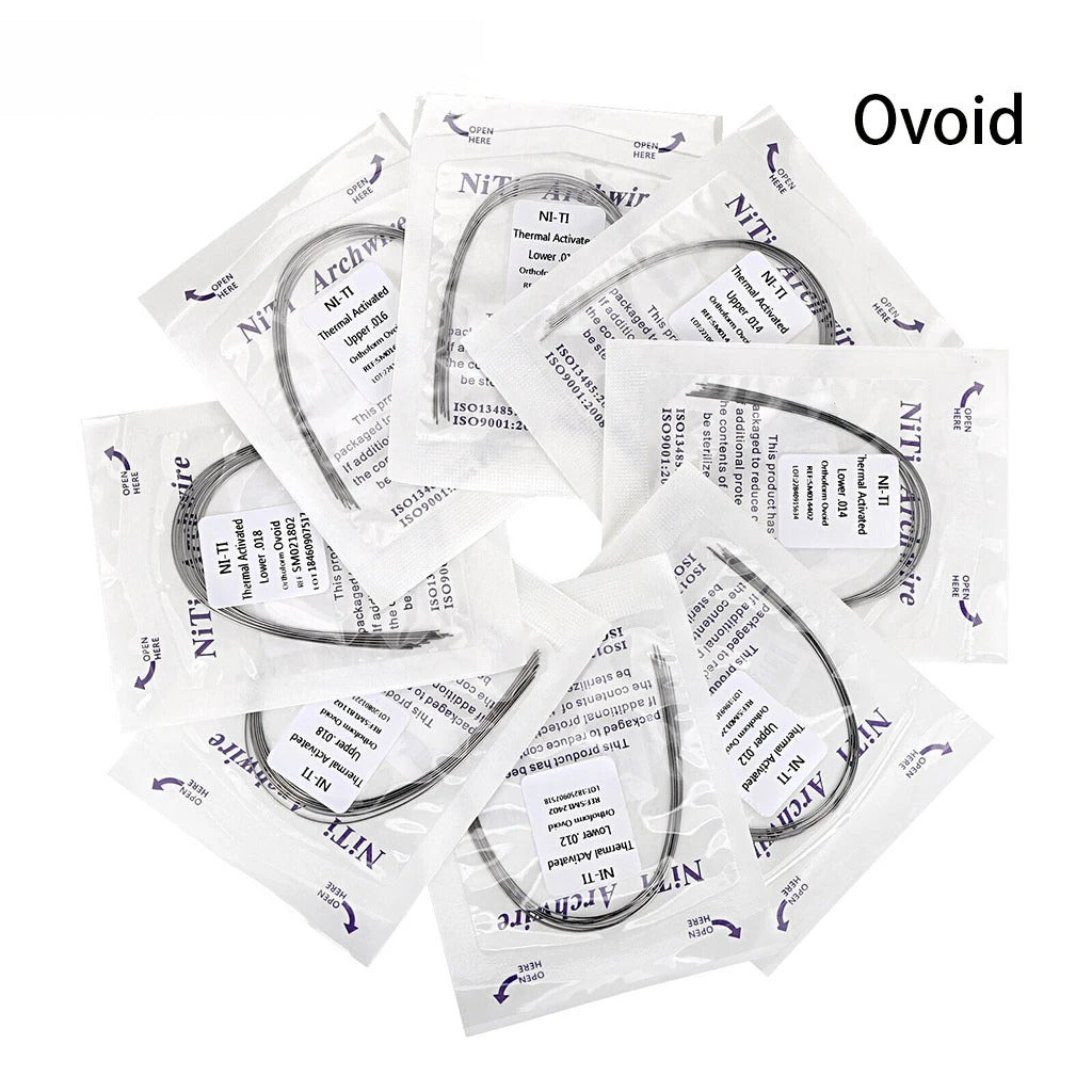10 Pcs /1Pack Dental Orthodontic Niti Archwires Natural Form Super Elastic Round Rectangular Arch Wires for Braces Dentist Accessories