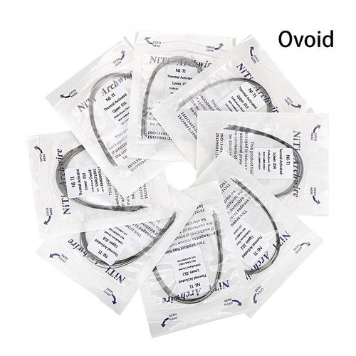 10 Pcs /1Pack Dental Orthodontic Niti Archwires Natural Form Super Elastic Round Rectangular Arch Wires for Braces Dentist Accessories