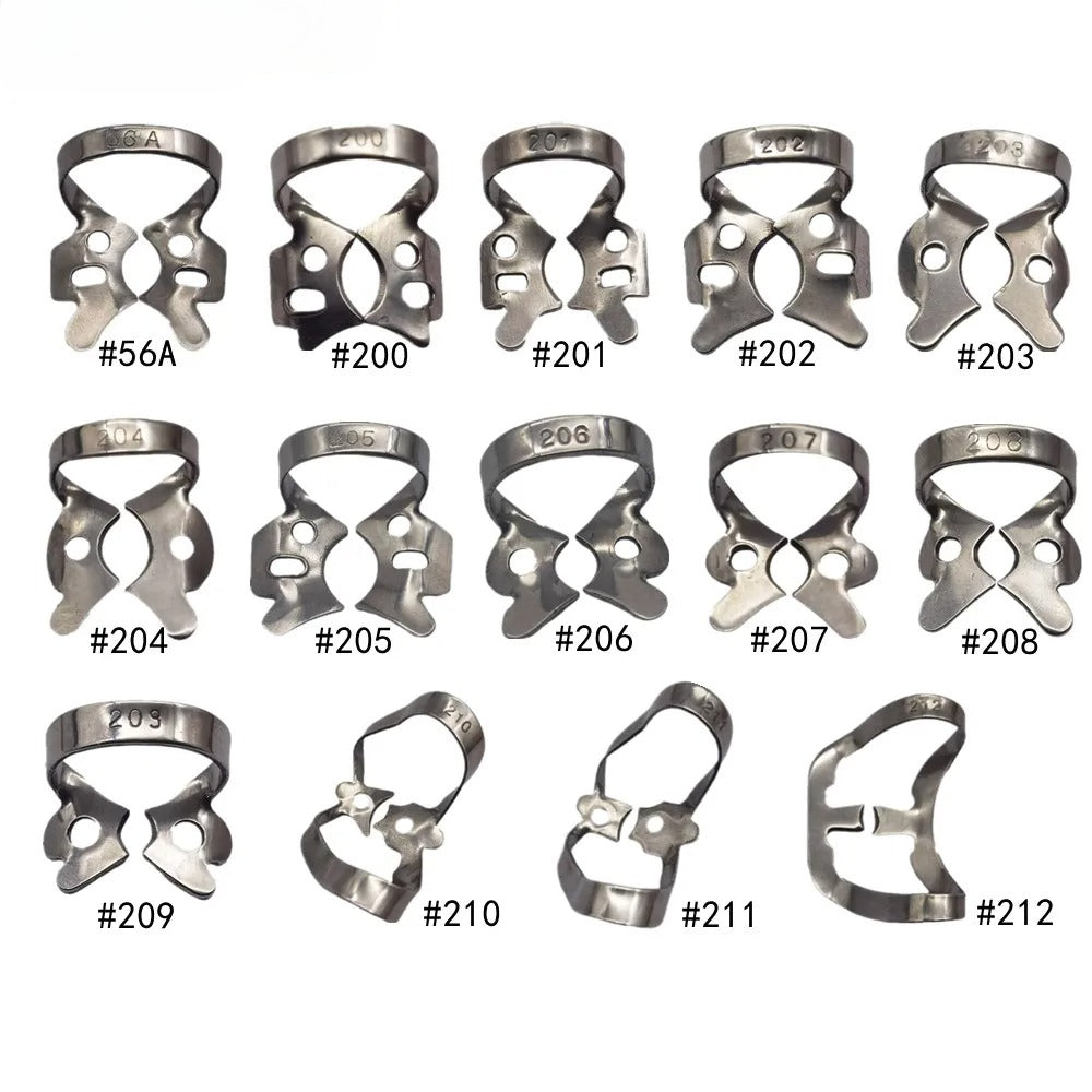 1Pc Dental Rubber Dam Clamps Endodontic Restorative Barrier Clips Stainless Steel Frame Holder for Molar Teeth Dentist Material
