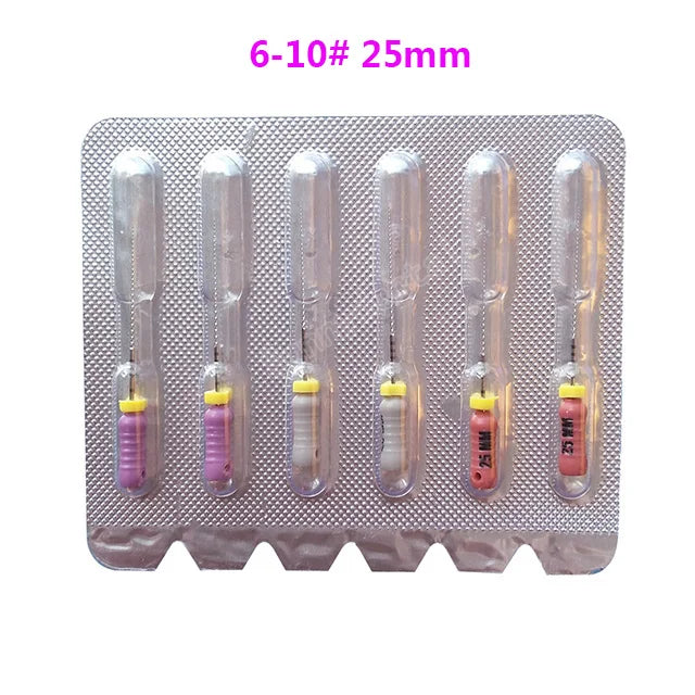 Dental C+ files Endodontic C-pilot files Stainless Steel C Files 6-10# 6pcs/pack Root Canal Files 25mm For Endodontic Dentistry