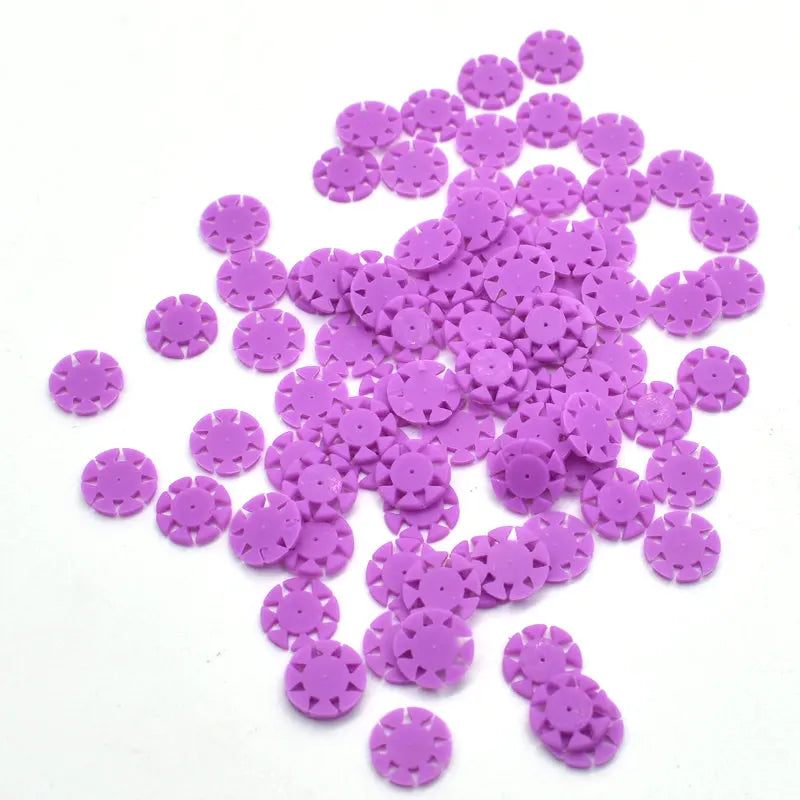 100pcs Dental Endo Files Stopper Flower Disinfection Marking Circle Dental Ring Counters For  Endodontics Files Dentistry