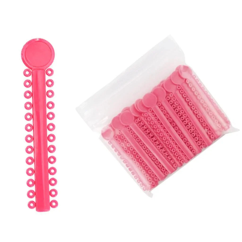 40Sticks=1040PCS Dental Orthodontic Elastic Ligature Ties Bands Ring for teeth Braces Dentist Ligating Gun Placer Tool Ortho