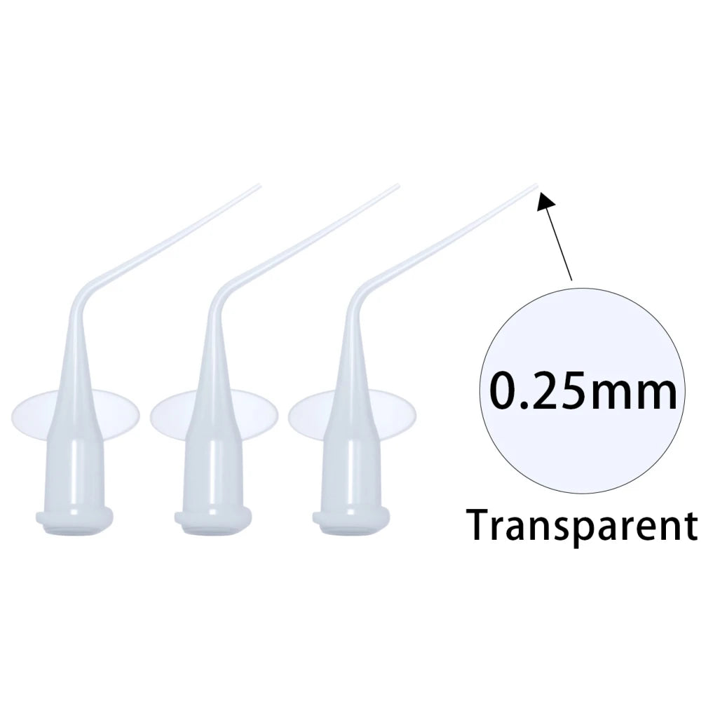 50pcs/bag 0.25/0.35mm Dental Irrigation Syringe Tip Calcium Hydroxide Delivery Needle Tips PVC Dentistry Lab Materials