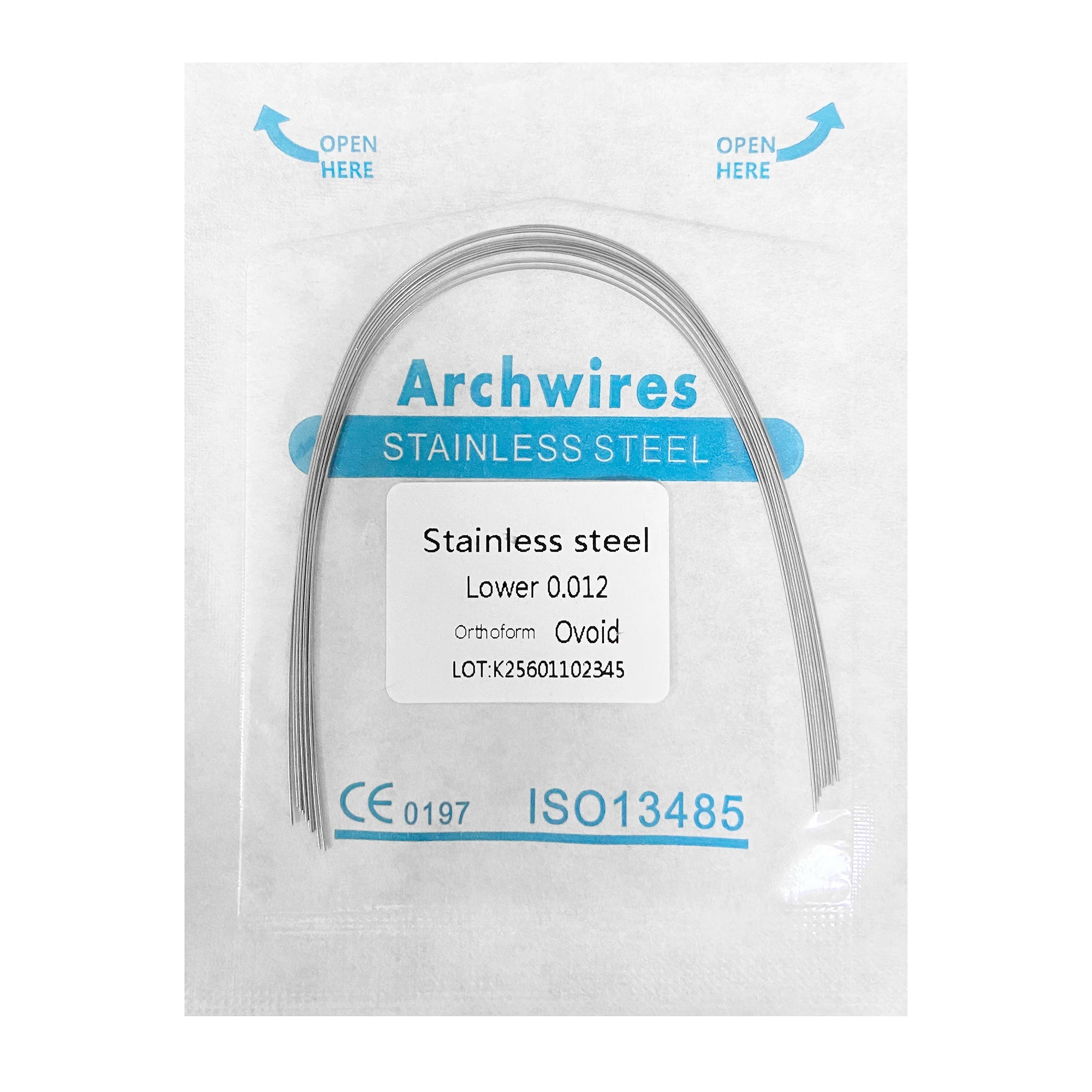10pcs/bag Dental Orthodontic ArchWire Ti-Mo Alloy Archwire Natural Rect Upper Lower TMABeta Titanium Molybdenum Dentist Material
