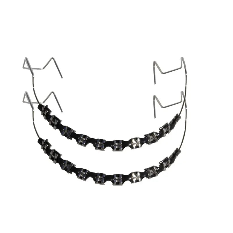 Fashion Braces 1 Pair Colorful Temporary Tooth Decoration With Metal Wires Metal Bracket Orthodontic Ligature Ties High Quality