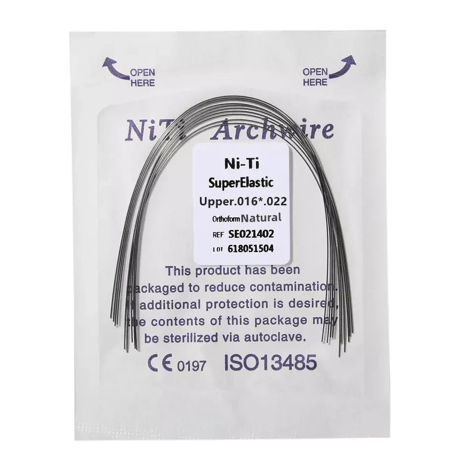10 Pcs /1Pack Dental Orthodontic Niti Archwires Natural Form Super Elastic Round Rectangular Arch Wires for Braces Dentist Accessories