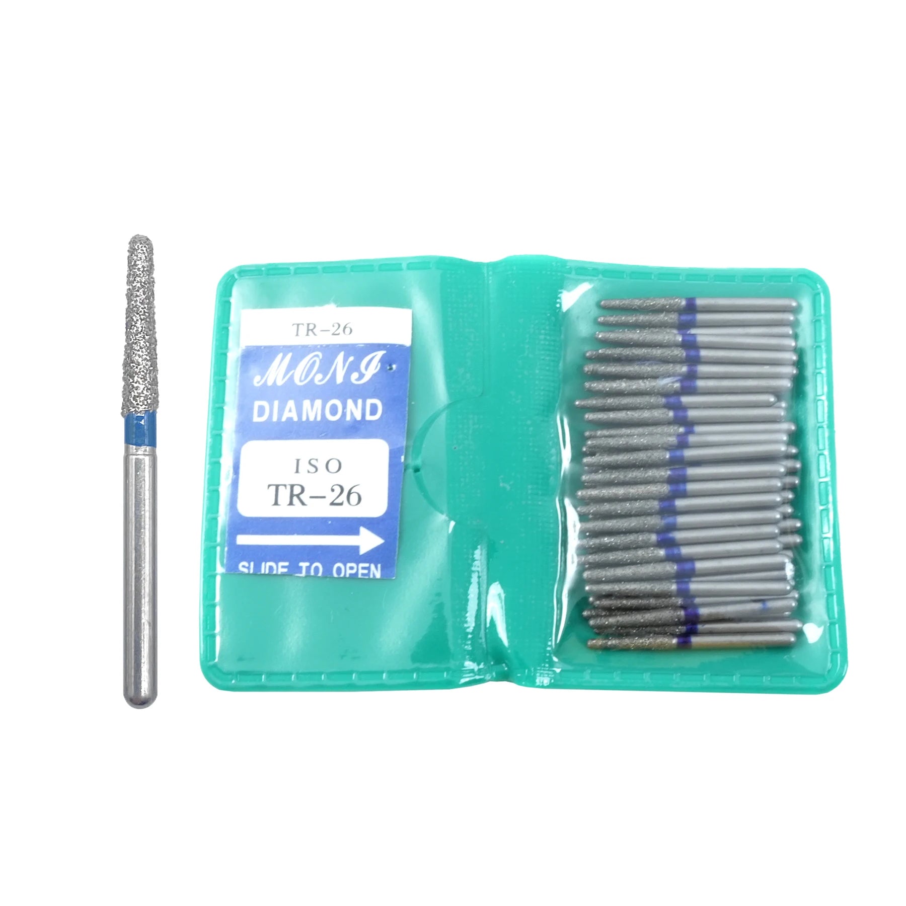 50Pcs/Bag Dental Diamond High Speed Burs for Polishing Smoothing 1.6MM High Quality Polishing Drill Dental Tools Odontología