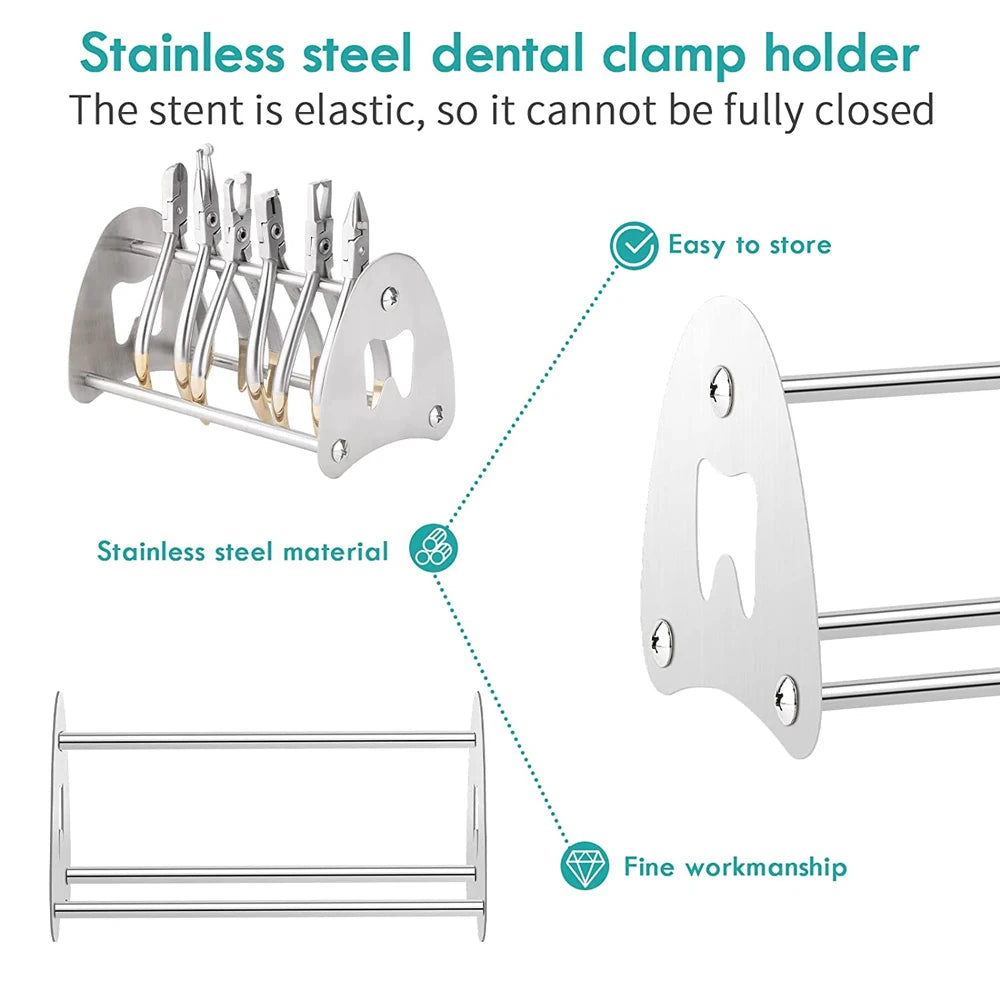 Dental Stainless Steel Pliers Holder Orthodontic Plier Organizer Multifunctional Forceps Scissors Rack Dentistry Tools