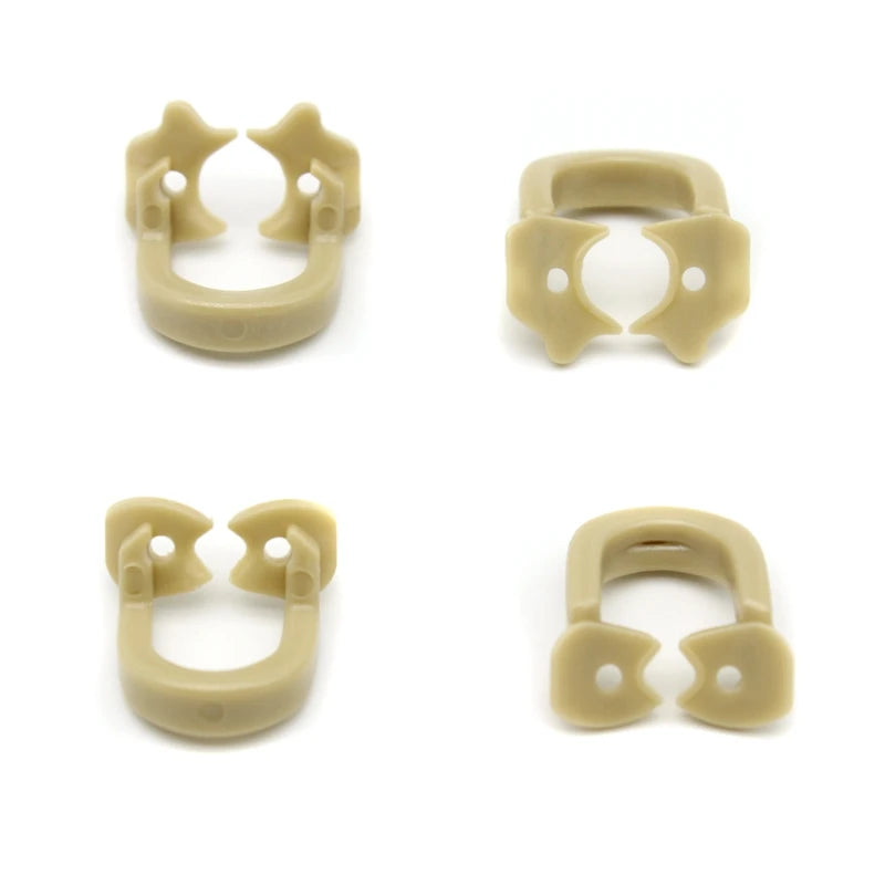 4Pcs/Box Dental Rubber Dam Clamps Barrier Clip Resin Material Dental Lab Dentist Tools Dentistry Supplies Small and Large