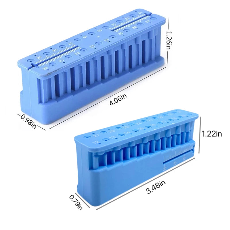 Dental Endo Files Measuring Block with Ruler Endodontic Instrument Autoclavable Block Dentist Instrument Holder Dental Tools