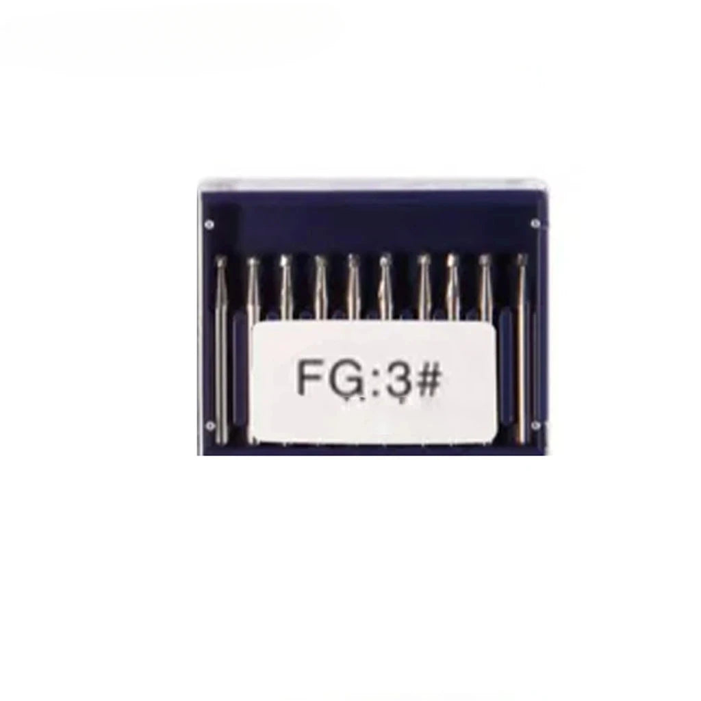 10Pcs/Box Dental Tungsten Carbide Burs Ball Round Head FG Series for High Speed Handpiece Dia.1.6mm Length 19mm FG330 FG169L FG1