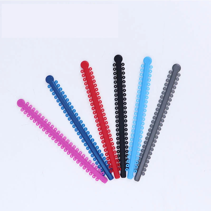 1000Ties/20 Sticks Dental Orthodontic Elastic Ligature Ties Mix Colors Bands for Brackets Braces Orthodontics Treatment
