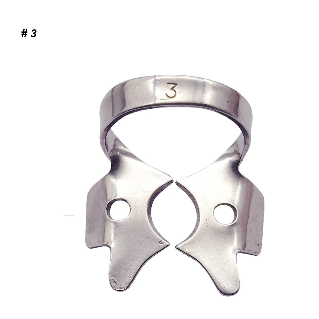 1Pc Dental Rubber Dam Clamps Endodontic Restorative Barrier Clips Stainless Steel Frame Holder for Molar Teeth Dentist Material