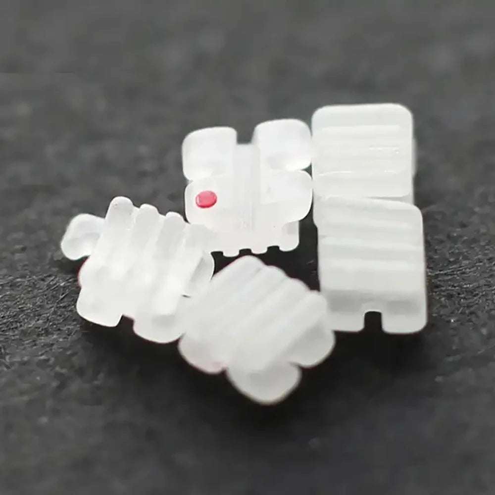 PIORPOY 20Pcs/Set Ceramic Dental Brackets Braces Monoblock Roth MBT 0.022 Hooks 3 4 5 Ortodoncia Braces Dentist Product