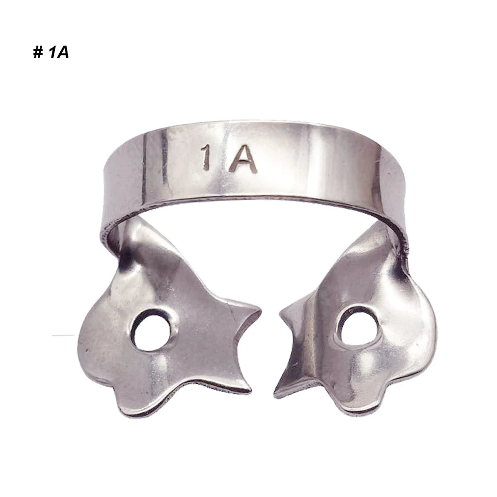 1Pc Dental Rubber Dam Clamps Endodontic Restorative Barrier Clips Stainless Steel Frame Holder for Molar Teeth Dentist Material