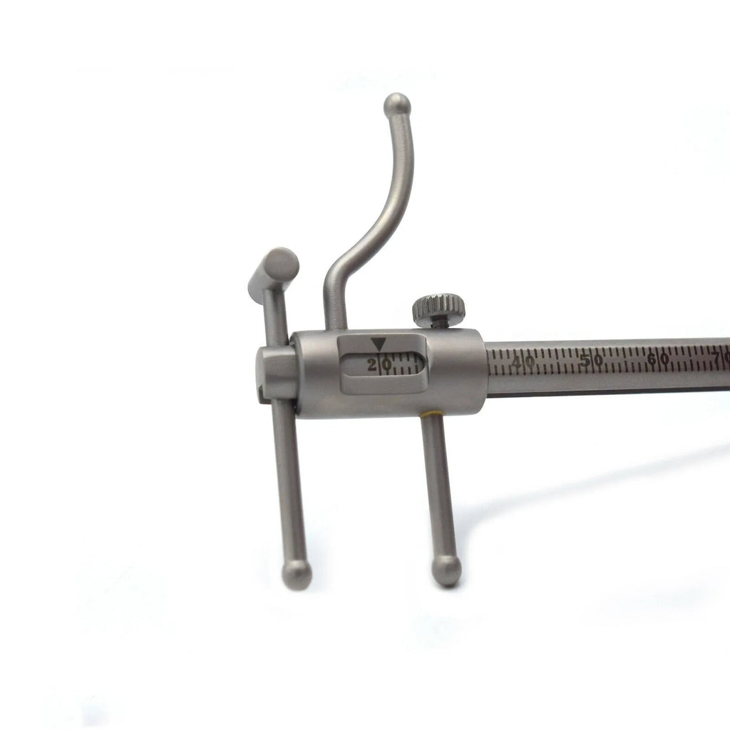 Stainless Steel Dental Orthodontic Caliper for Chin Implant Measurement  0-100mm Sliding Measuring Ruler