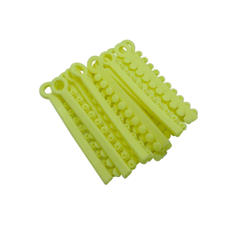 20 Sticks Dental Ligature Ties Orthodontic Elastic Bands Ring Cartoon Star Heart Flower Smiley for Dentistry Archwires Tool