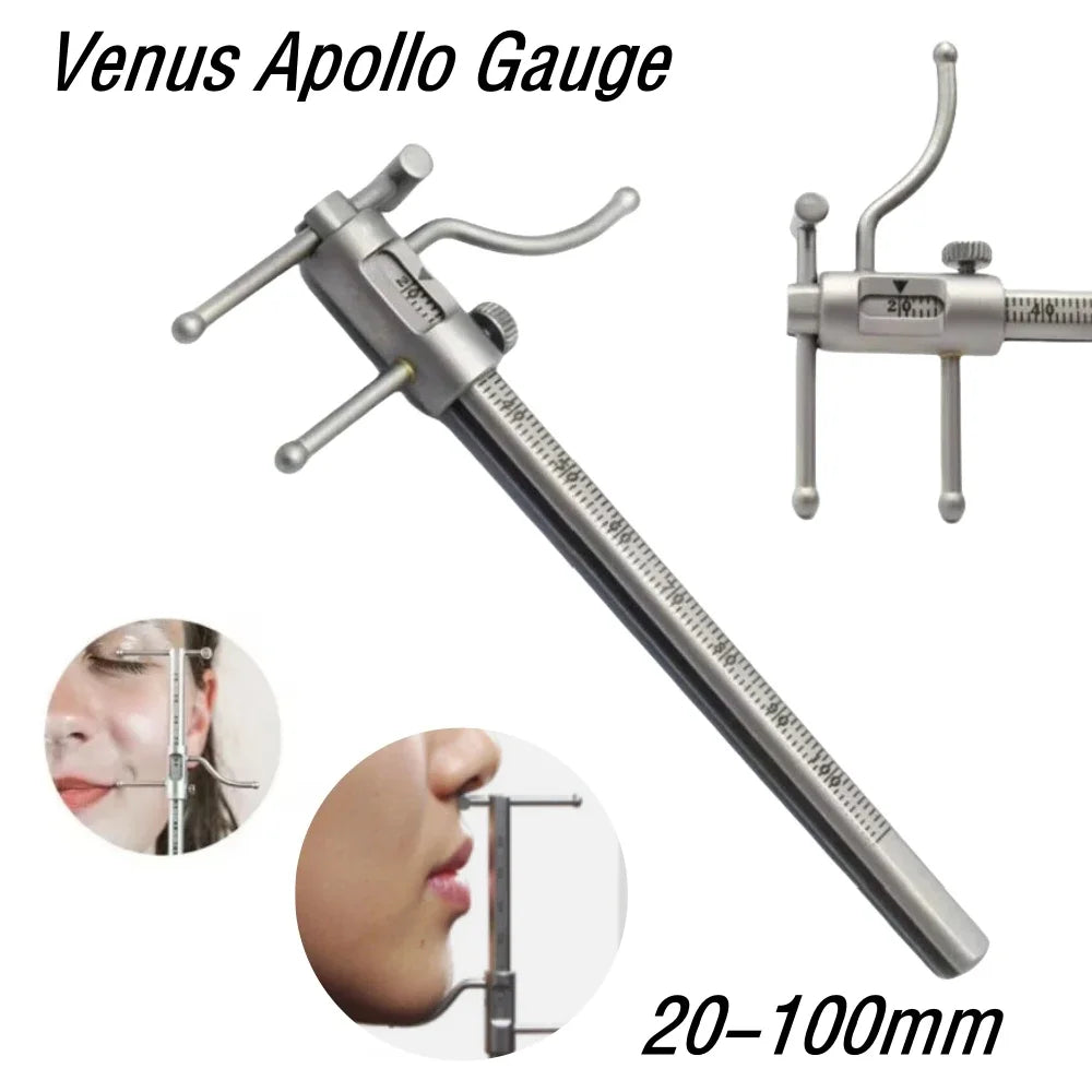 Stainless Steel Dental Orthodontic Caliper for Chin Implant Measurement  0-100mm Sliding Measuring Ruler