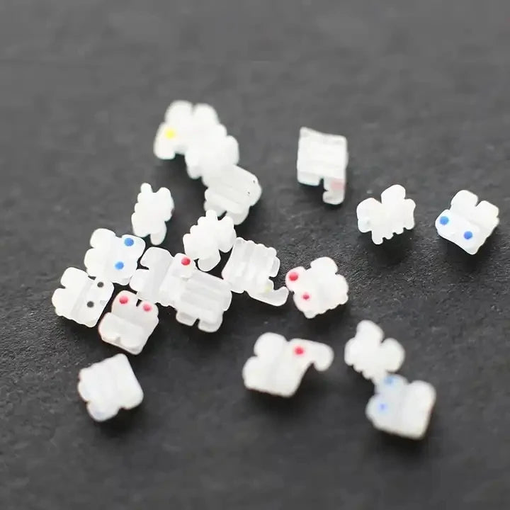 PIORPOY 20Pcs/Set Ceramic Dental Brackets Braces Monoblock Roth MBT 0.022 Hooks 3 4 5 Ortodoncia Braces Dentist Product