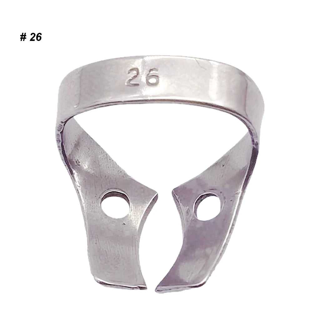 1Pc Dental Rubber Dam Clamps Endodontic Restorative Barrier Clips Stainless Steel Frame Holder for Molar Teeth Dentist Material