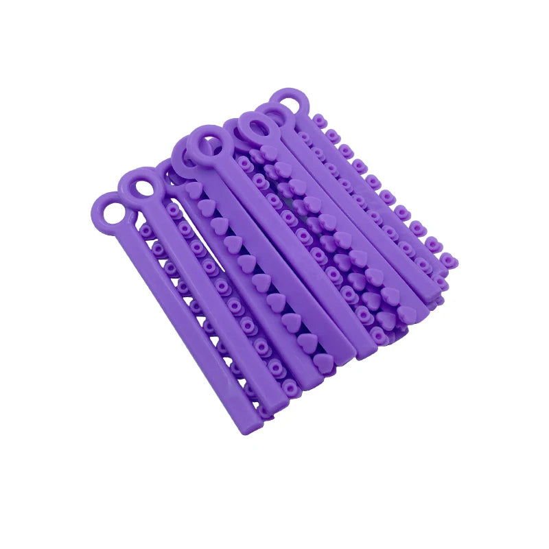 20 Sticks Dental Ligature Ties Orthodontic Elastic Bands Ring Cartoon Star Heart Flower Smiley for Dentistry Archwires Tool