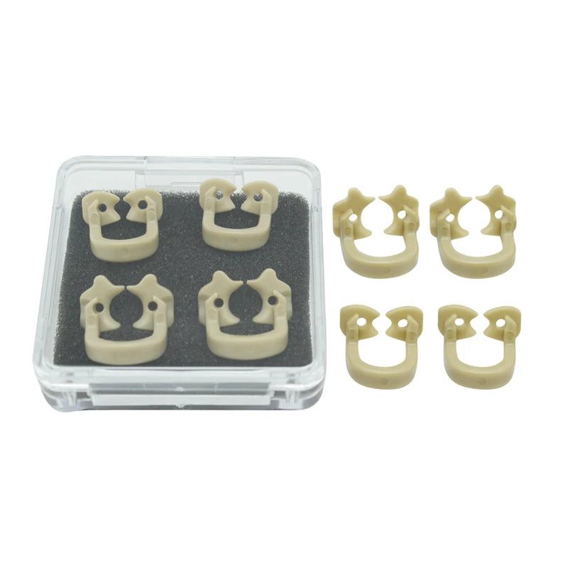 4Pcs/Box Dental Rubber Dam Clamps Barrier Clip Resin Material Dental Lab Dentist Tools Dentistry Supplies Small and Large