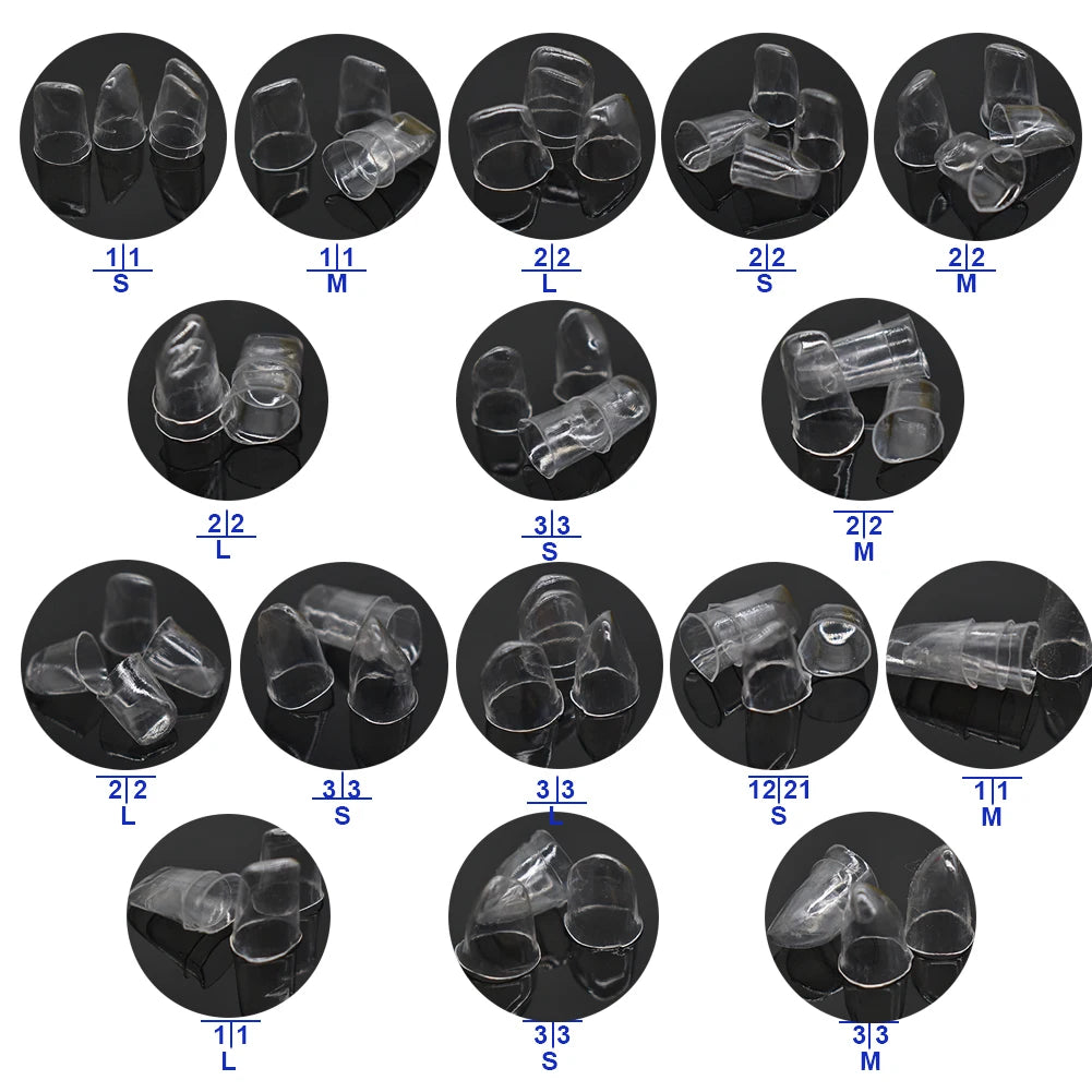 64pcs/box Dental Transparent Pre-crown Dental Crown Deciduous Teeth of Adult or Child Dentist Lab Tools 1.910 1.912 Preformed Cr