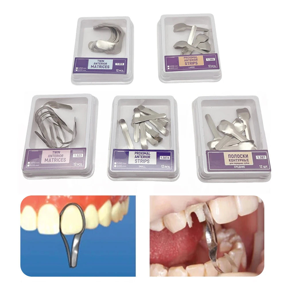 Dental Matrix Bands Twin Anterior Matrices Proximal Anterior Strips Dental Restoration Materials