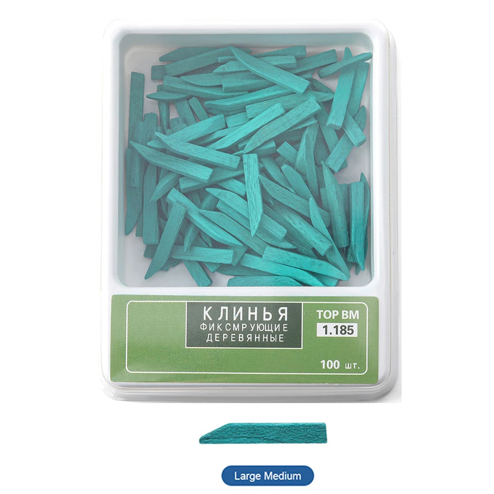 100PCS/BOX  Azdent Dental Wedges Composite  Wooden Wedges Matrix Matrices Dam Composite Tooth Seperator Tools