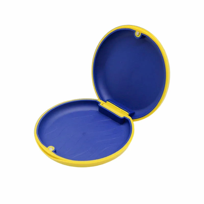 Oral Mouth Guard Aligner Braces Orthodontics Container Retainer Box Portable Travel False Denture Boxes Circular Magnetic Box