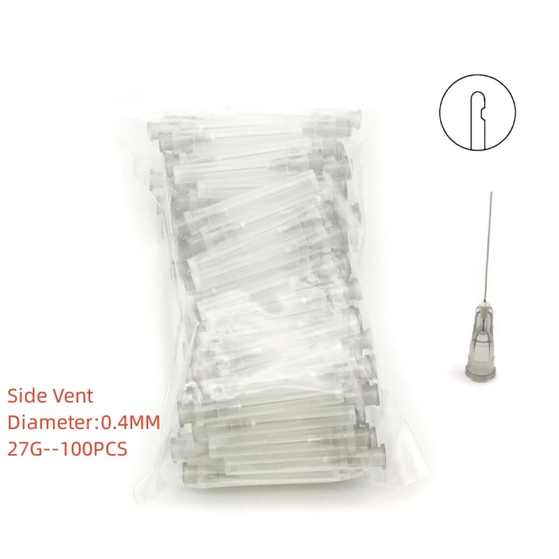 100Pcs Dental Endo Irrigation Needle Tip 25G/27G/30GA 30G Endo Syringe Root Canal Washing Needle Tip Dentistry Materials