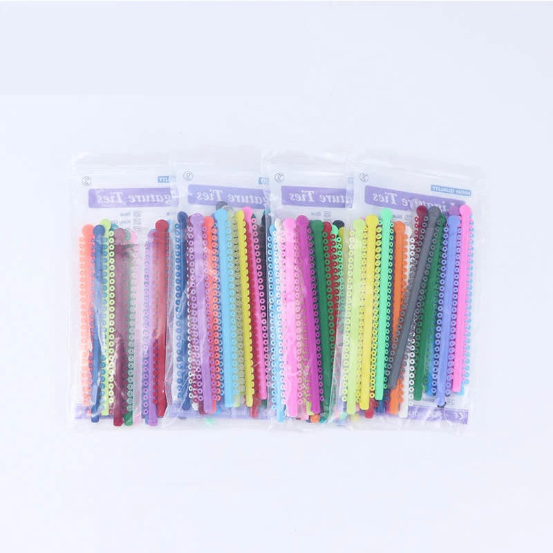 1000Ties/20 Sticks Dental Orthodontic Elastic Ligature Ties Mix Colors Bands for Brackets Braces Orthodontics Treatment