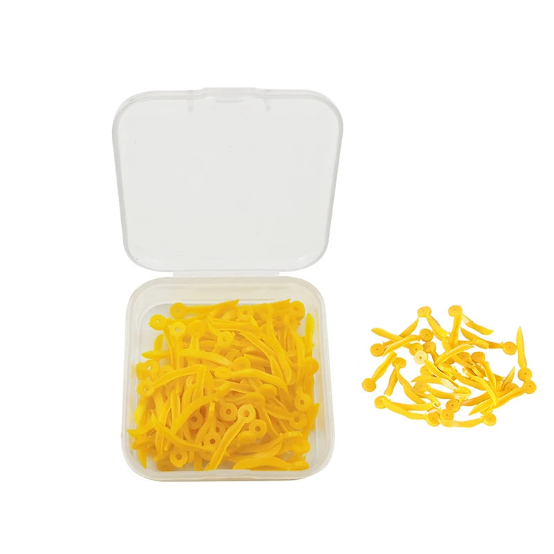 100Pcs/box Dental Disposable Tooth Gap Wedge with Hole All 4 Sizes Dental Wedges Medical Grade Plastic Dentistry Lab Tools