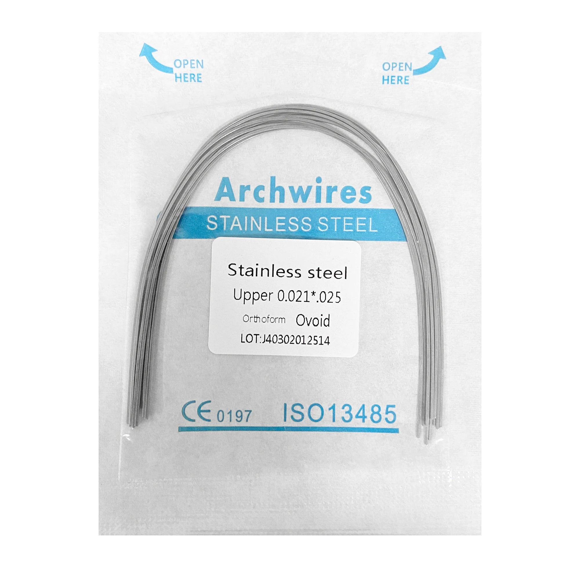 10pcs/bag Dental Orthodontic ArchWire Ti-Mo Alloy Archwire Natural Rect Upper Lower TMABeta Titanium Molybdenum Dentist Material