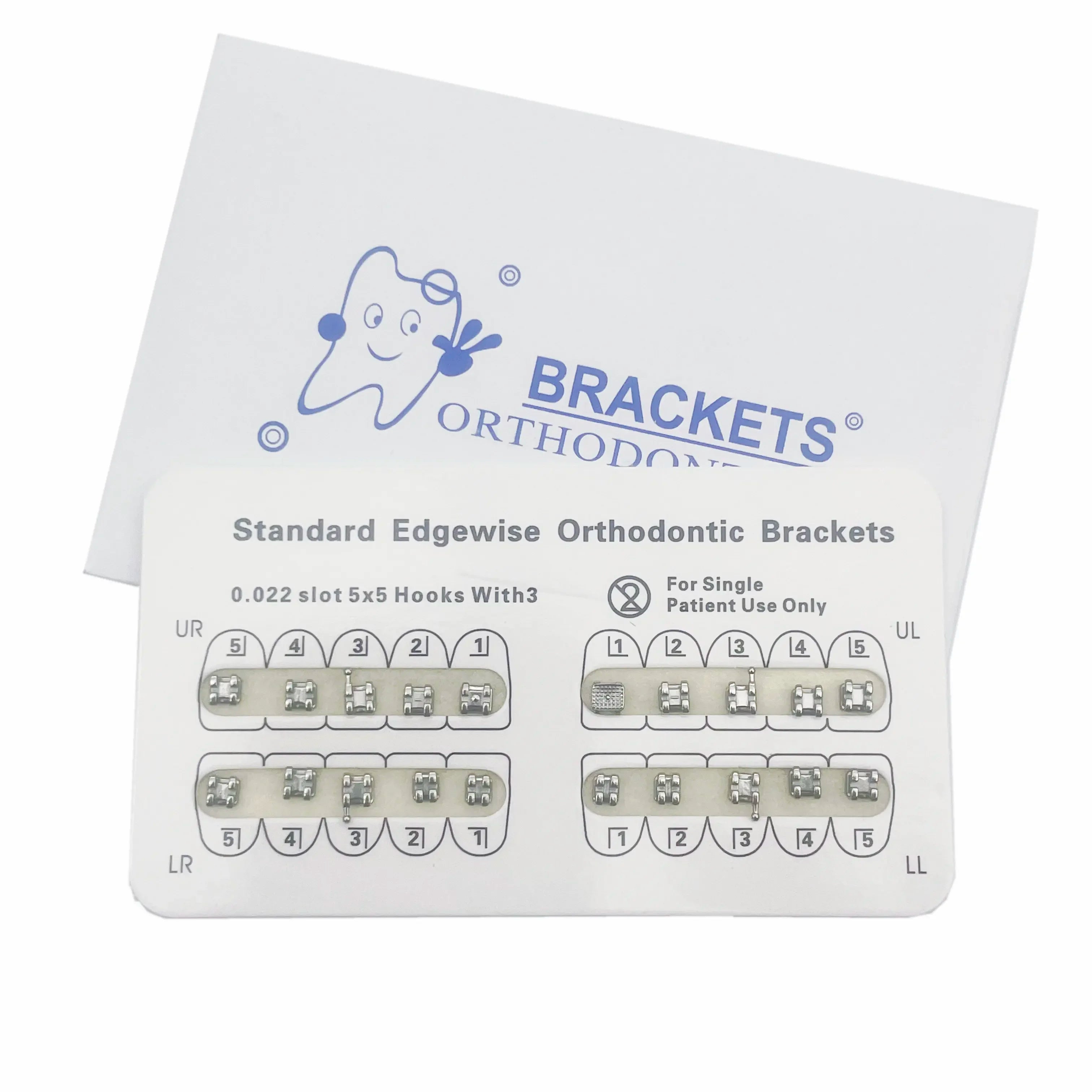 Dental Orthodontic Metal Braces Bracket Mini Roth/MBT/Edgewise 022 Hooks 345 Dental Bracket Dentist Product
