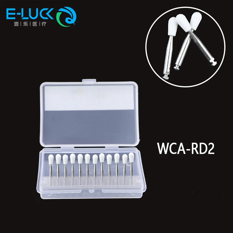 Dental Polishing White Stone Burs Cone/Flame/Round Shape Abrasion Bur Fit For High Speed Handpiece 1.6mm Dentistry Material